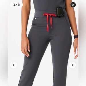 Figs charcoal high waisted joggers